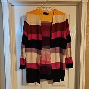 Lane Bryant Multicolor Striped Cardigan